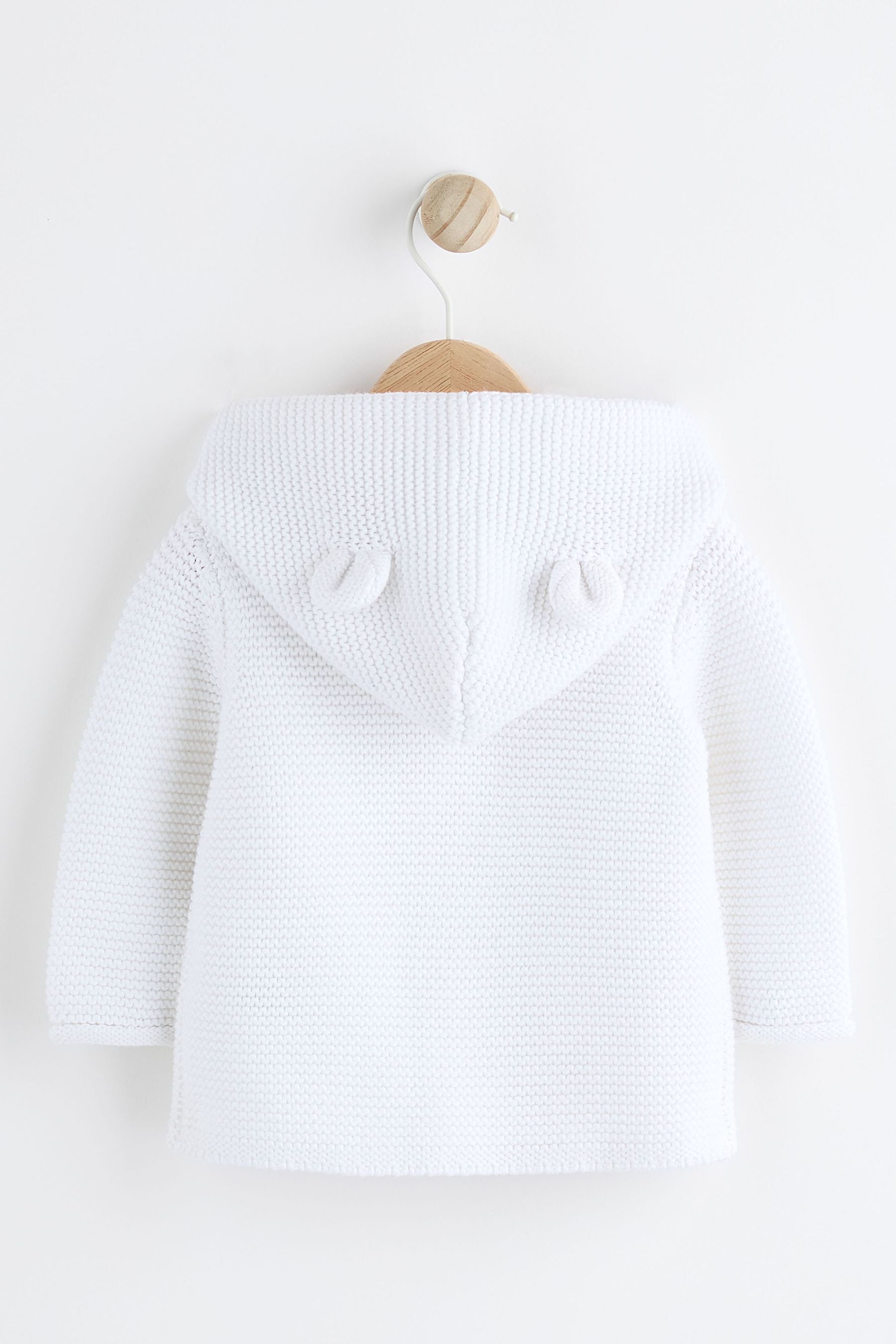 Baby white hooded cardigan shop