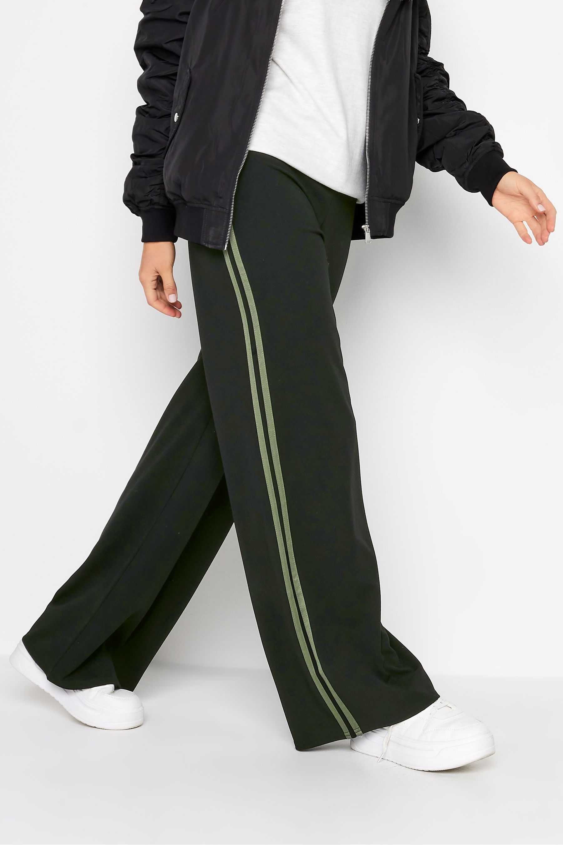 Long Tall Sally Black Side Stripe Trousers