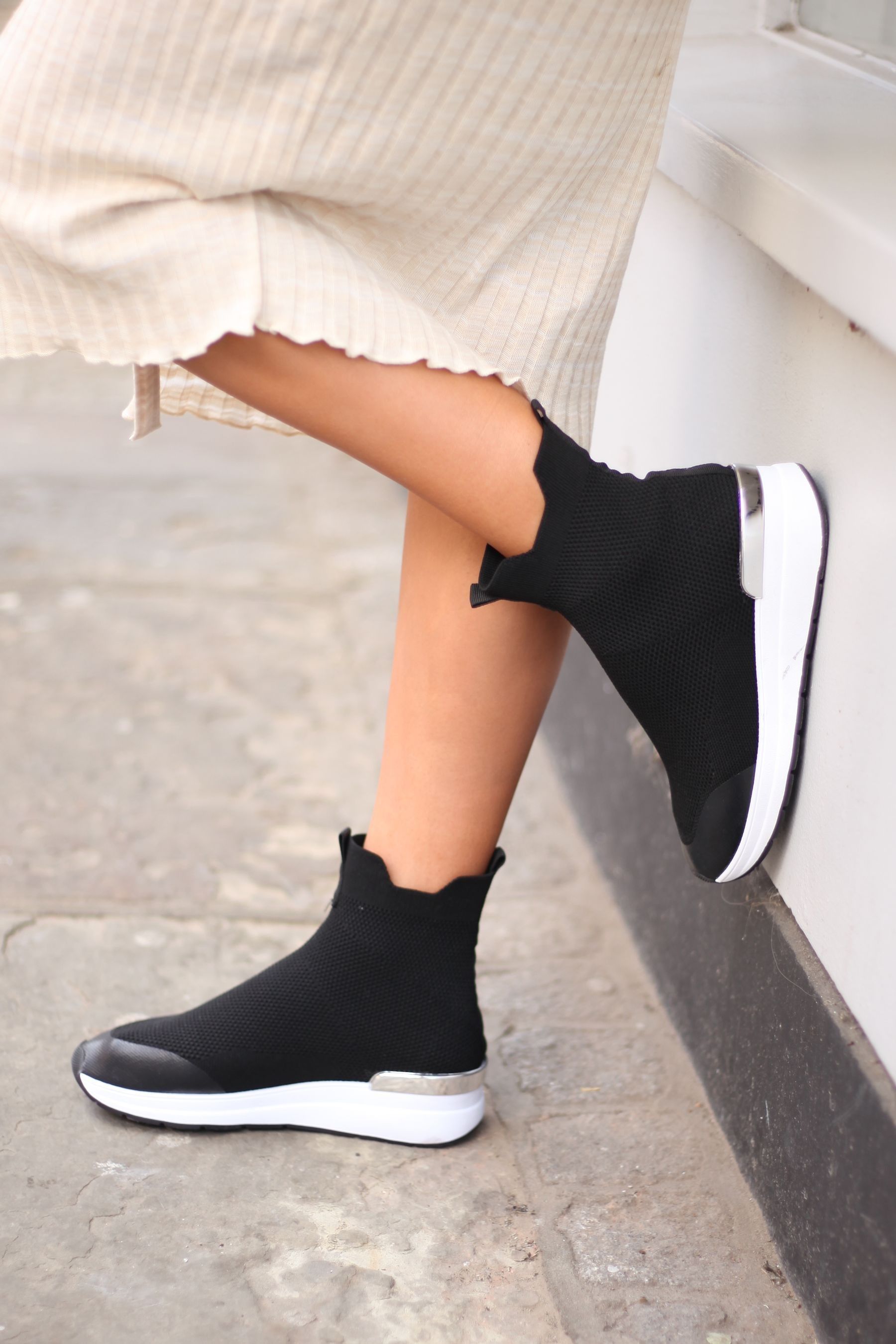 Buy Linzi Maxima Wedged Sock Trainer 