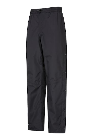 Mountain Warehouse Black Downpour Womens Short Length Waterproof Trousers