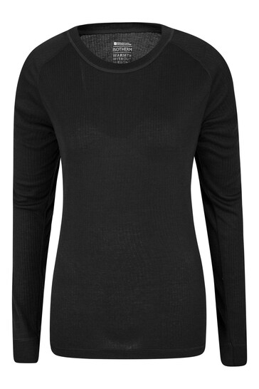 Mountain Warehouse Black Talus Womens Long Sleeved Thermal Top