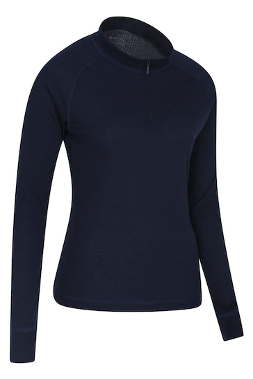 Mountain Warehouse Navy Talus Womens Zip Neck Thermal Top