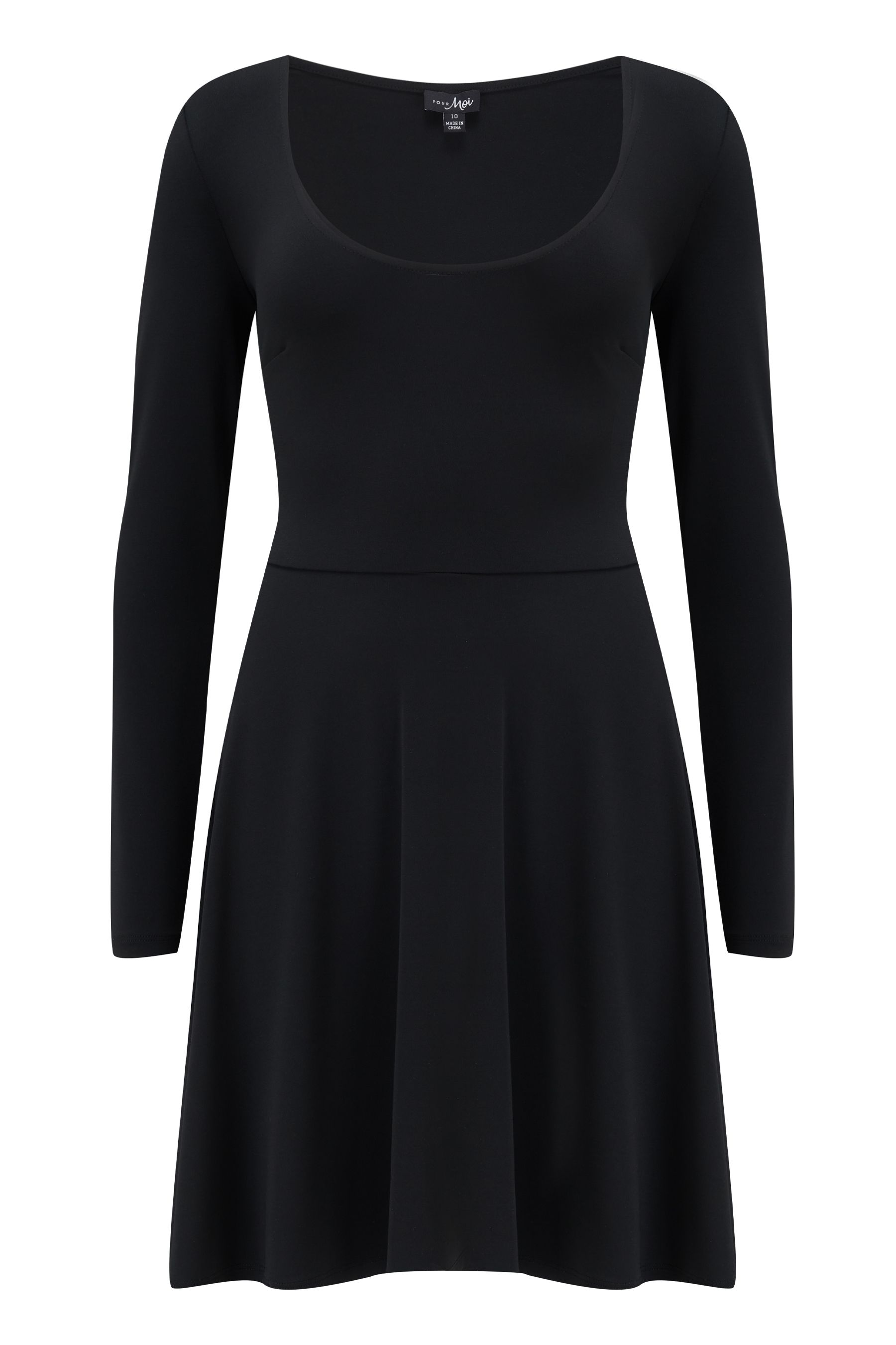 Black jersey 2025 skater dress