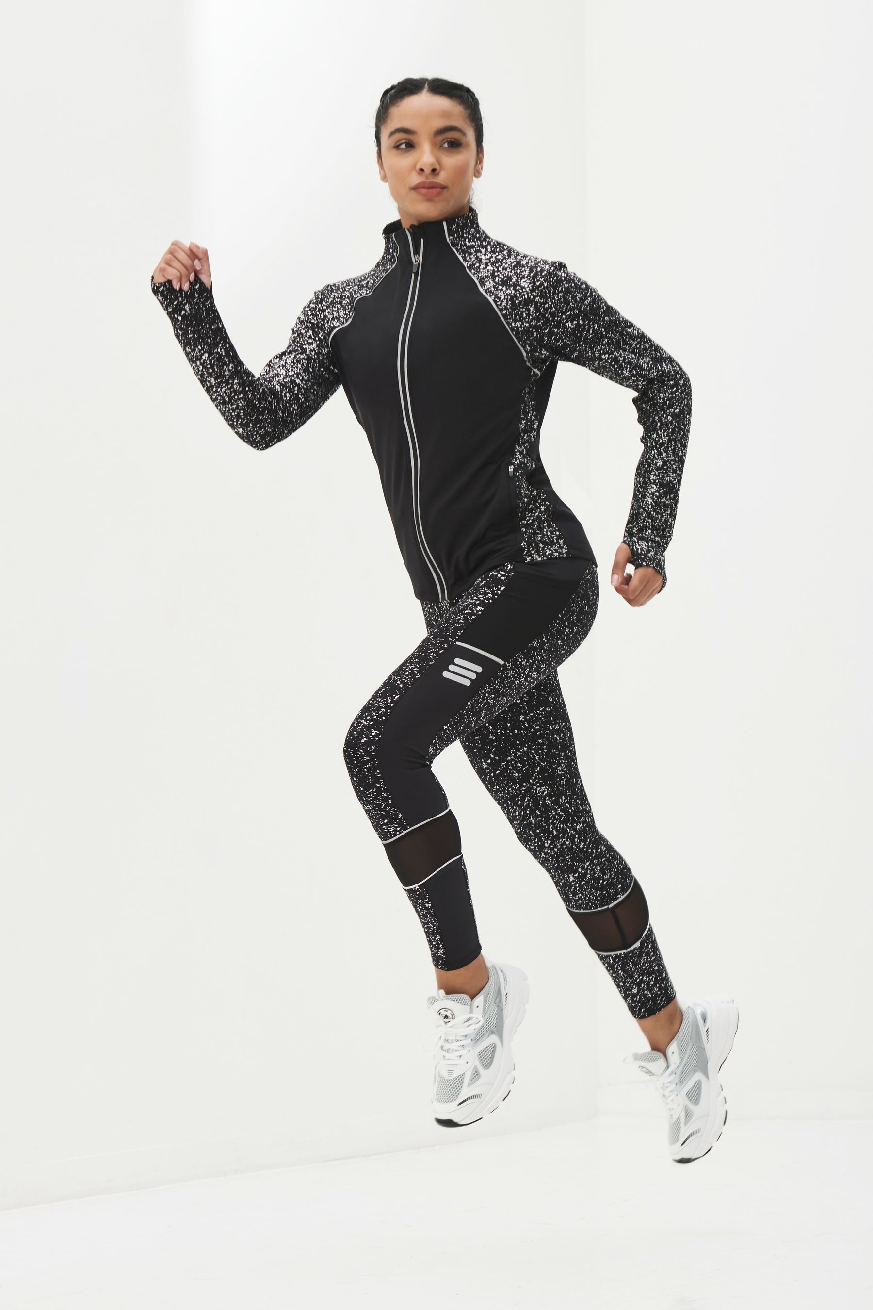 Mesh panel leggings hot sale