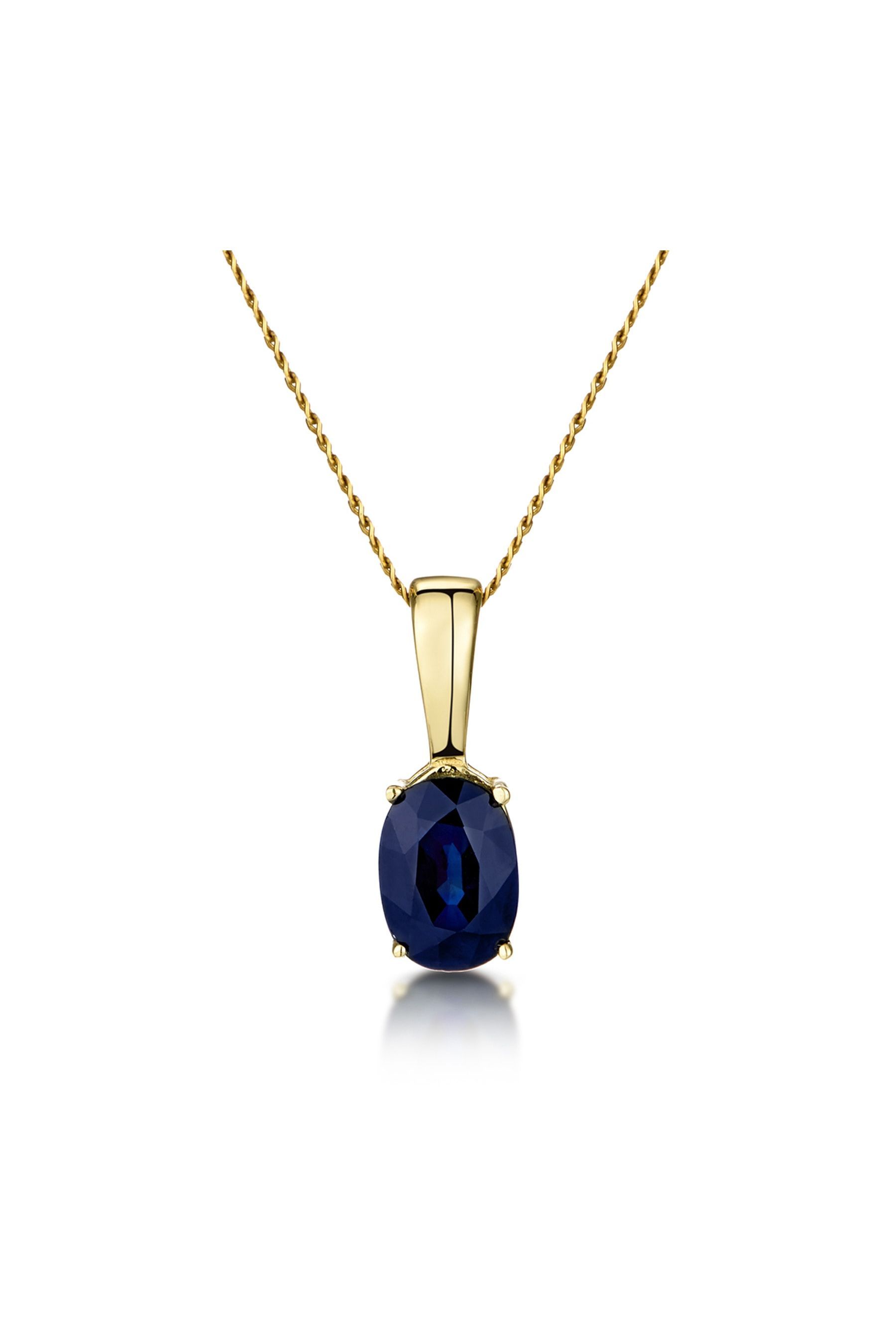 Yellow gold clearance sapphire pendant