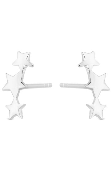 Simply Silver Sterling Silver Star Ear Climber