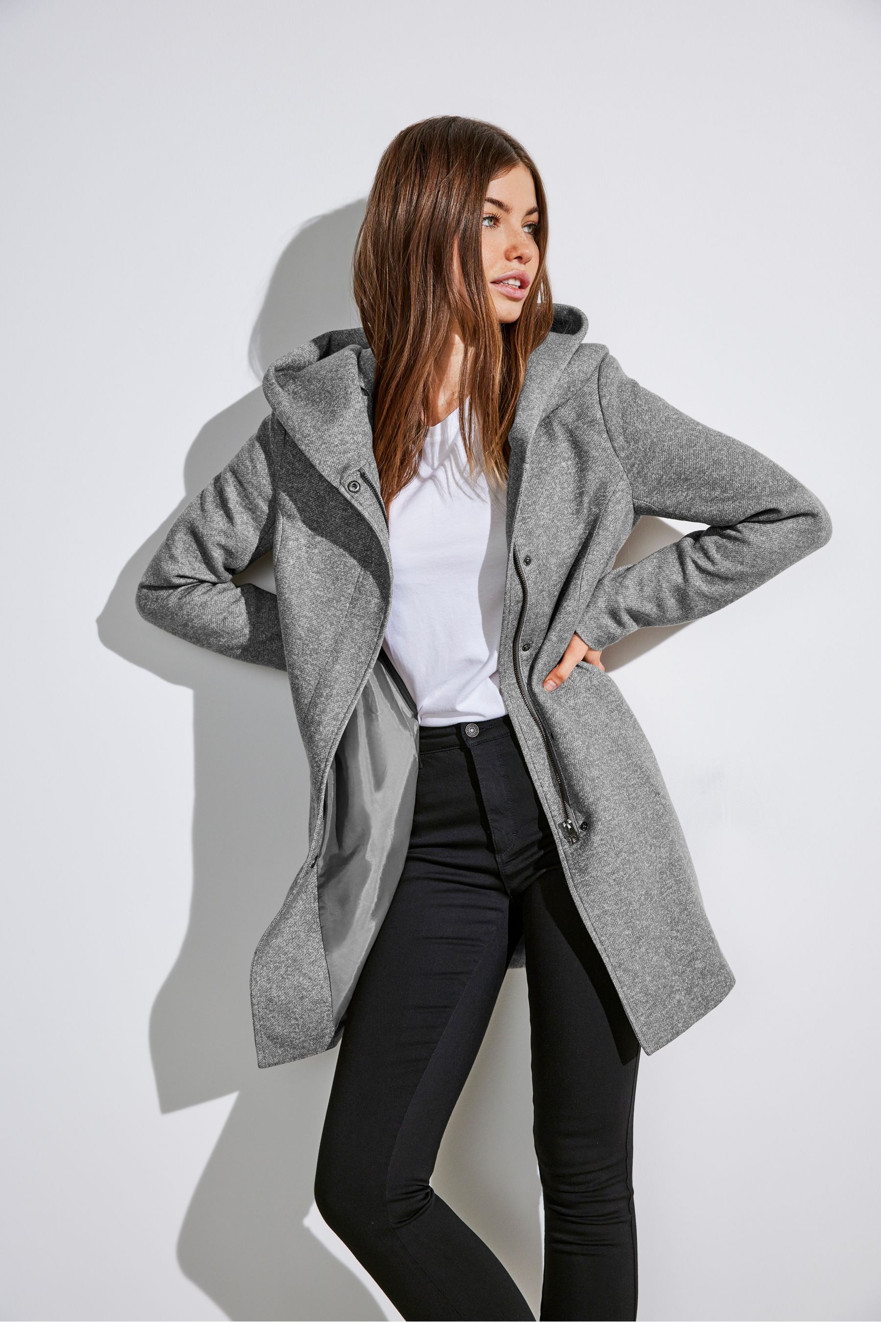 Smart coat with hood womens discount