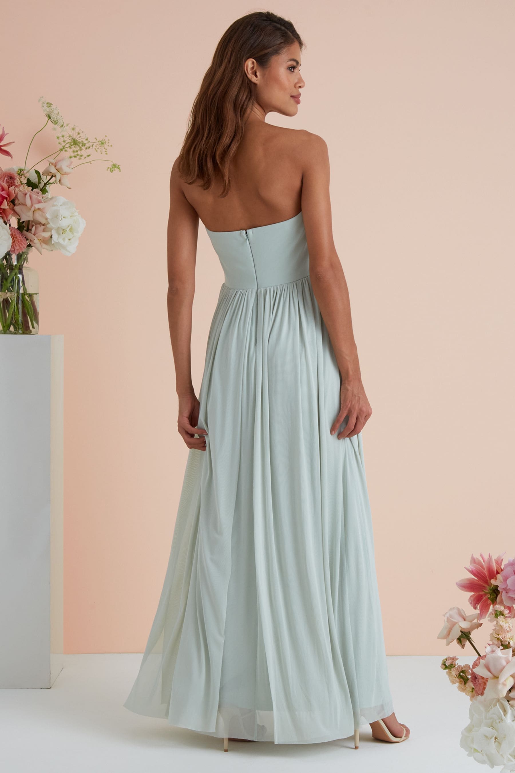 Lipsy Mint Bridesmaid Bella Multiway Bandeau Bridesmaid Dress