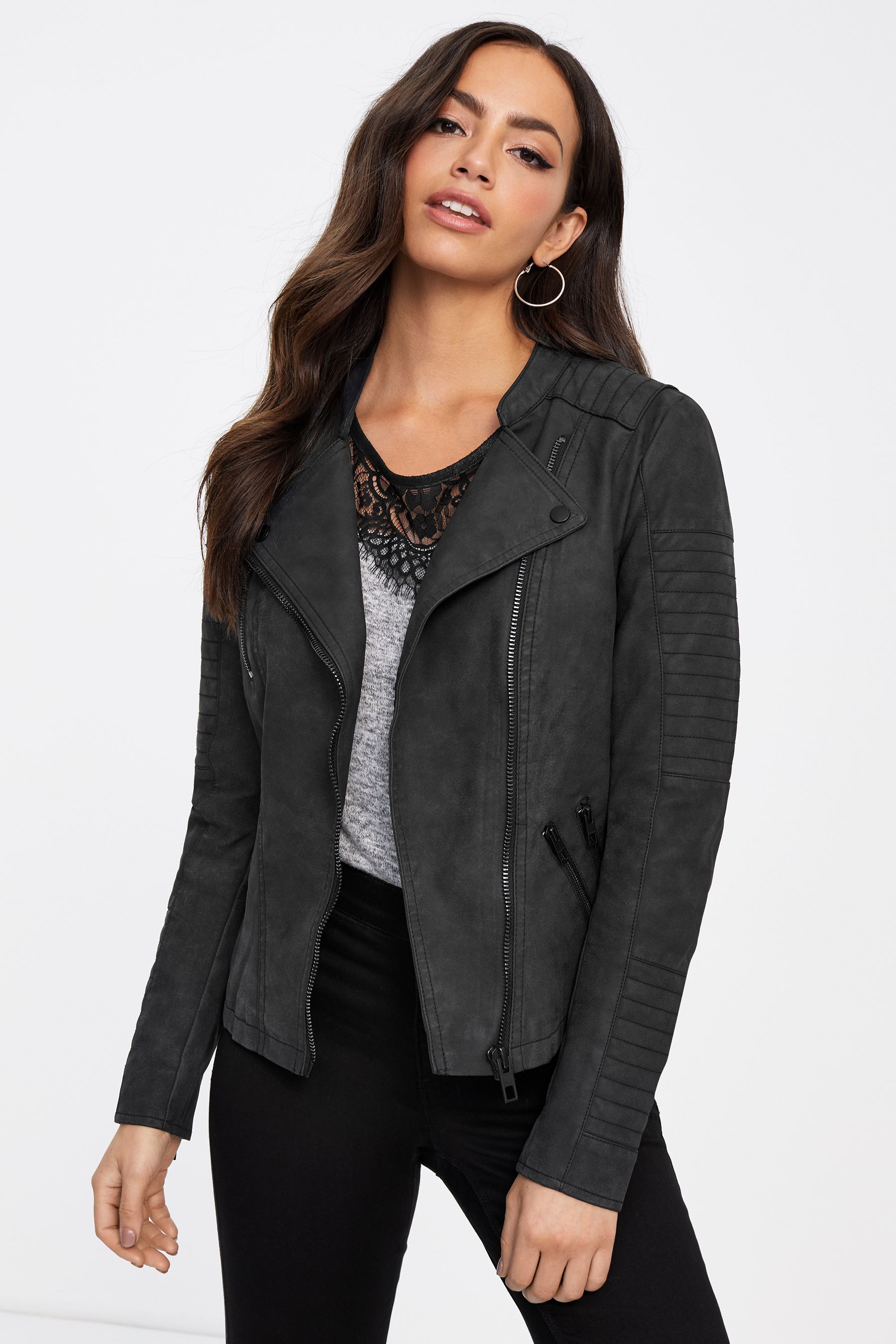 Only onlava faux leather jacket clearance