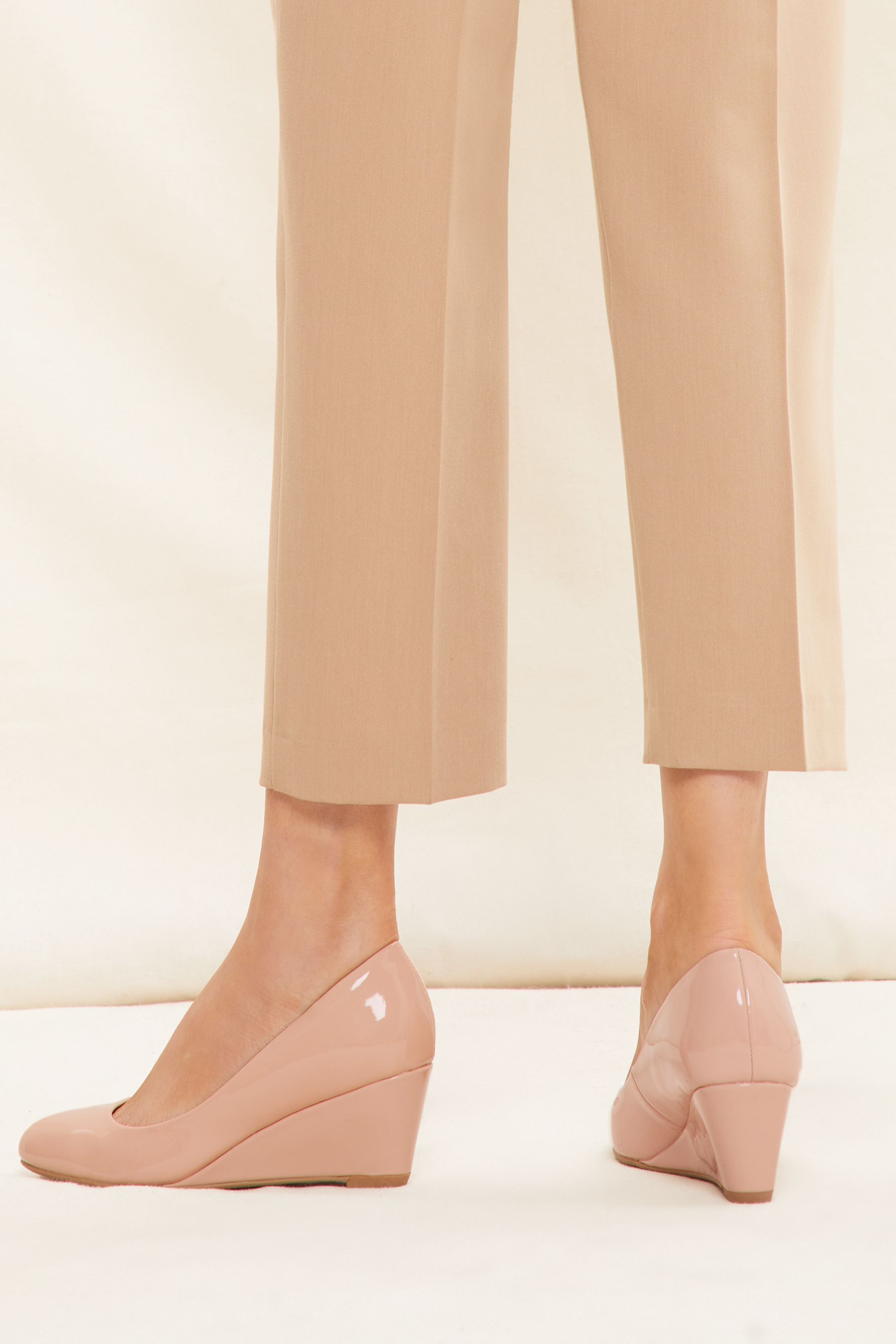 Nude patent wedge shoes cheap