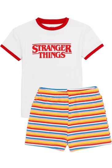 Vanilla Underground Red Stranger Things Girls Licensing Short Pyjamas