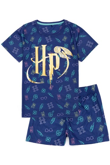 Vanilla Underground Blue Harry Potter Girls Licensing Short Pyjamas