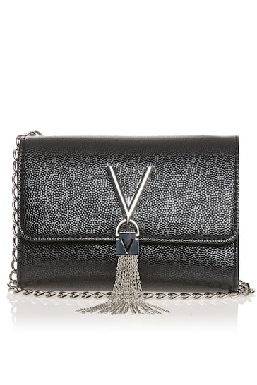 Valentino Bags Black Divina Crossbody Tassel Bag