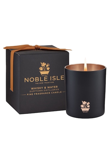 Noble Isle Clear Whisky & Water Single Wick Scented Candle - Dufftown Distilleries - Aromatic And Rich