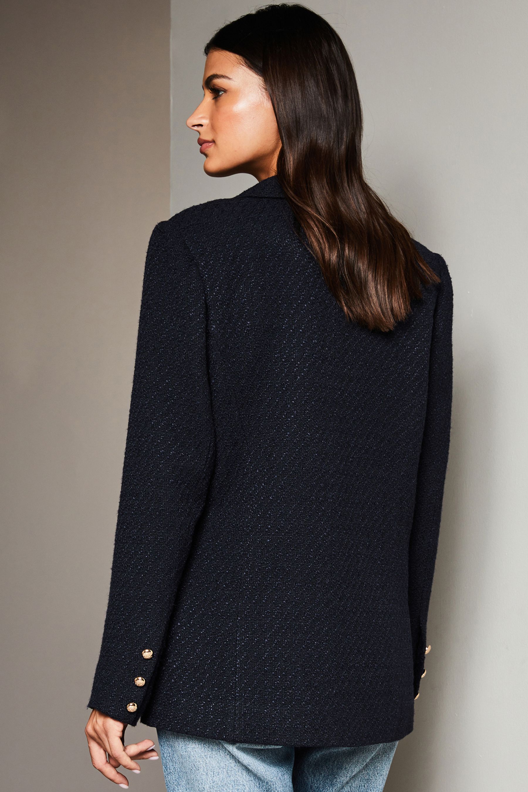 Buy Lipsy Navy Boucle Blazer from the Next UK online shop