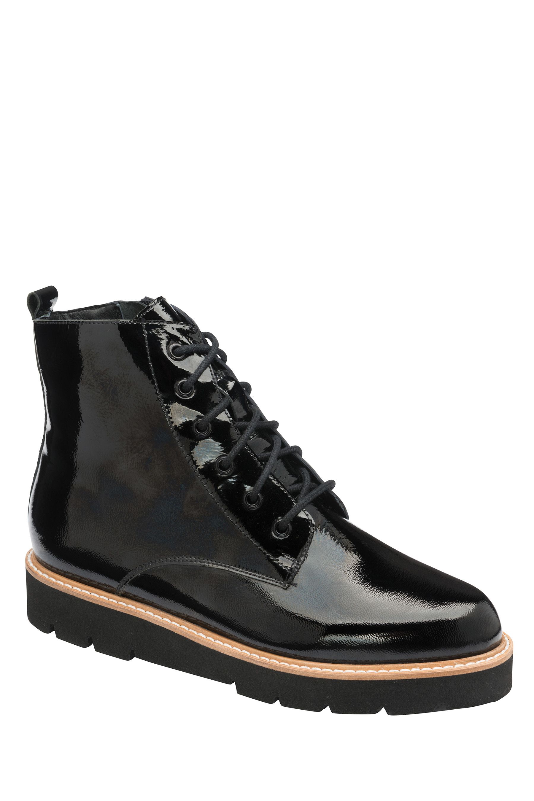 Ankle patent sales leather boots