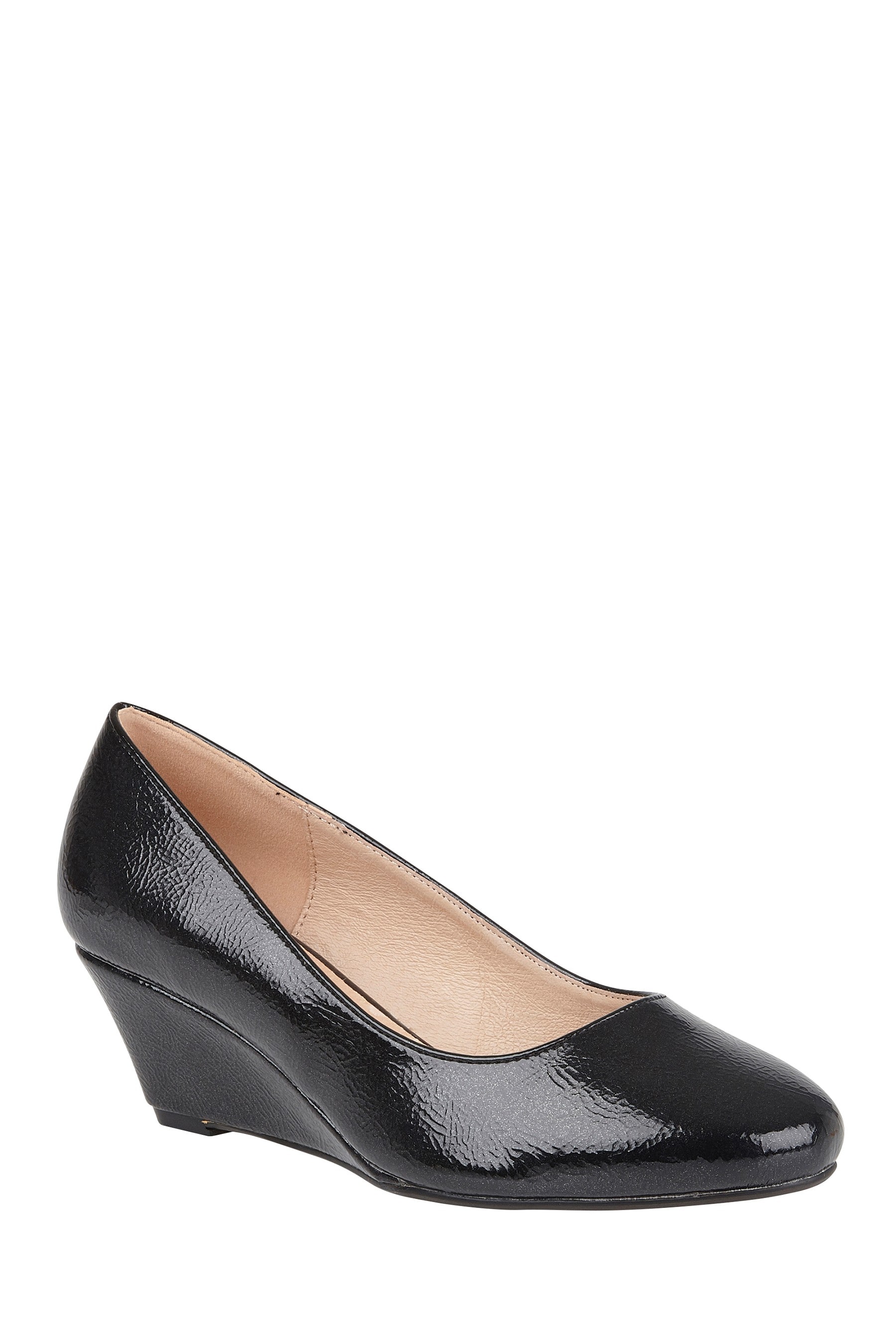Lotus black hot sale wedge shoes