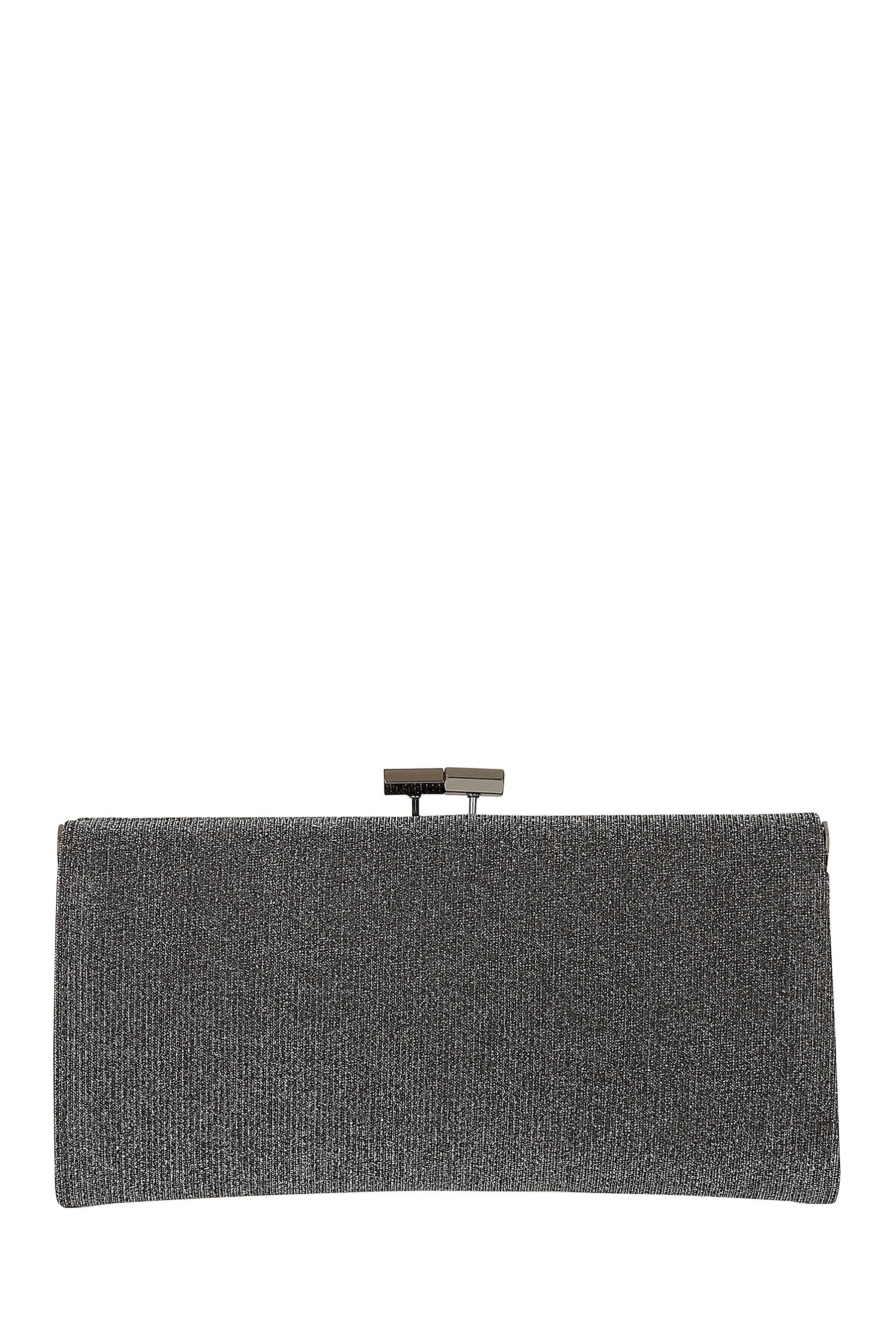Pewter sparkle shop clutch bag