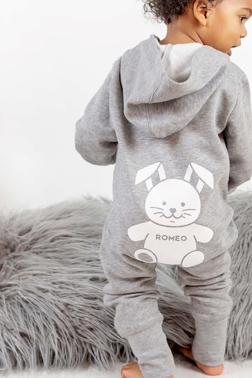 Personalised Organic Cotton Hooded Onesie By Percy & Nell