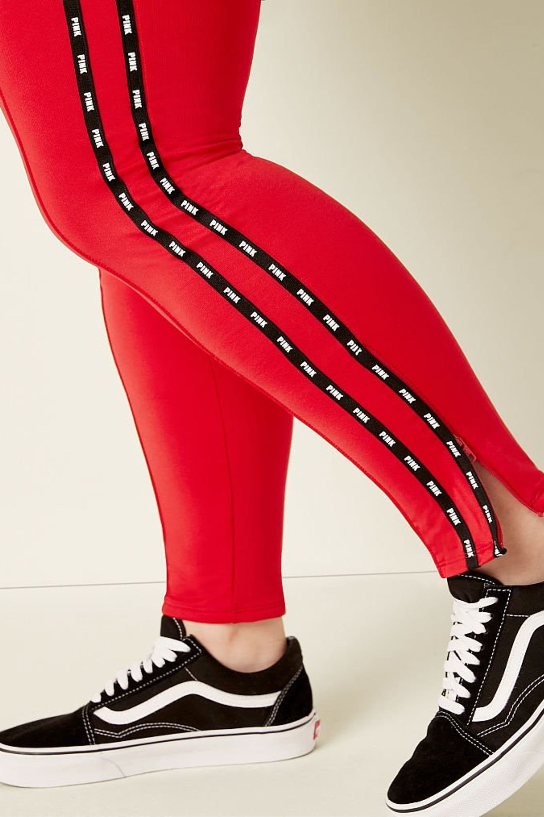 Pink skinny track pants sale