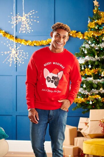 Personalised Men's Dog Breed Christmas Jumper by Oakdene Designs