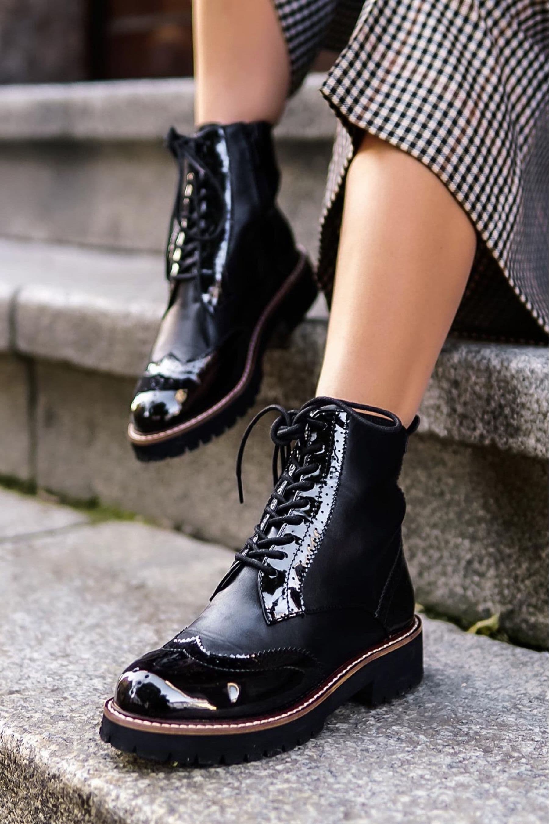 Linzi Jess Patent \u0026 Nappa Brogue Style 
