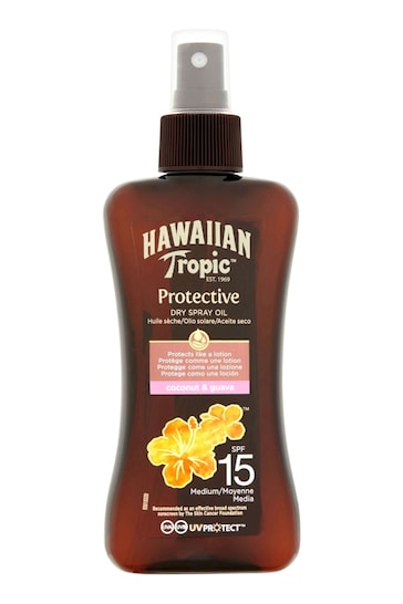 Hawaiian Tropic Protective Dry Spray Oil Coconut & Guava SPF 15 200ml