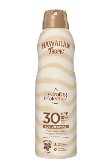 Hawaiian Tropic Silk Hydration Sun Protection Continuous Spray Air Soft SPF 30 177ml