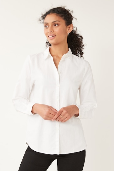 Buy Pieces White Classic Oxford Workwear Shirt from the Next UK online shop