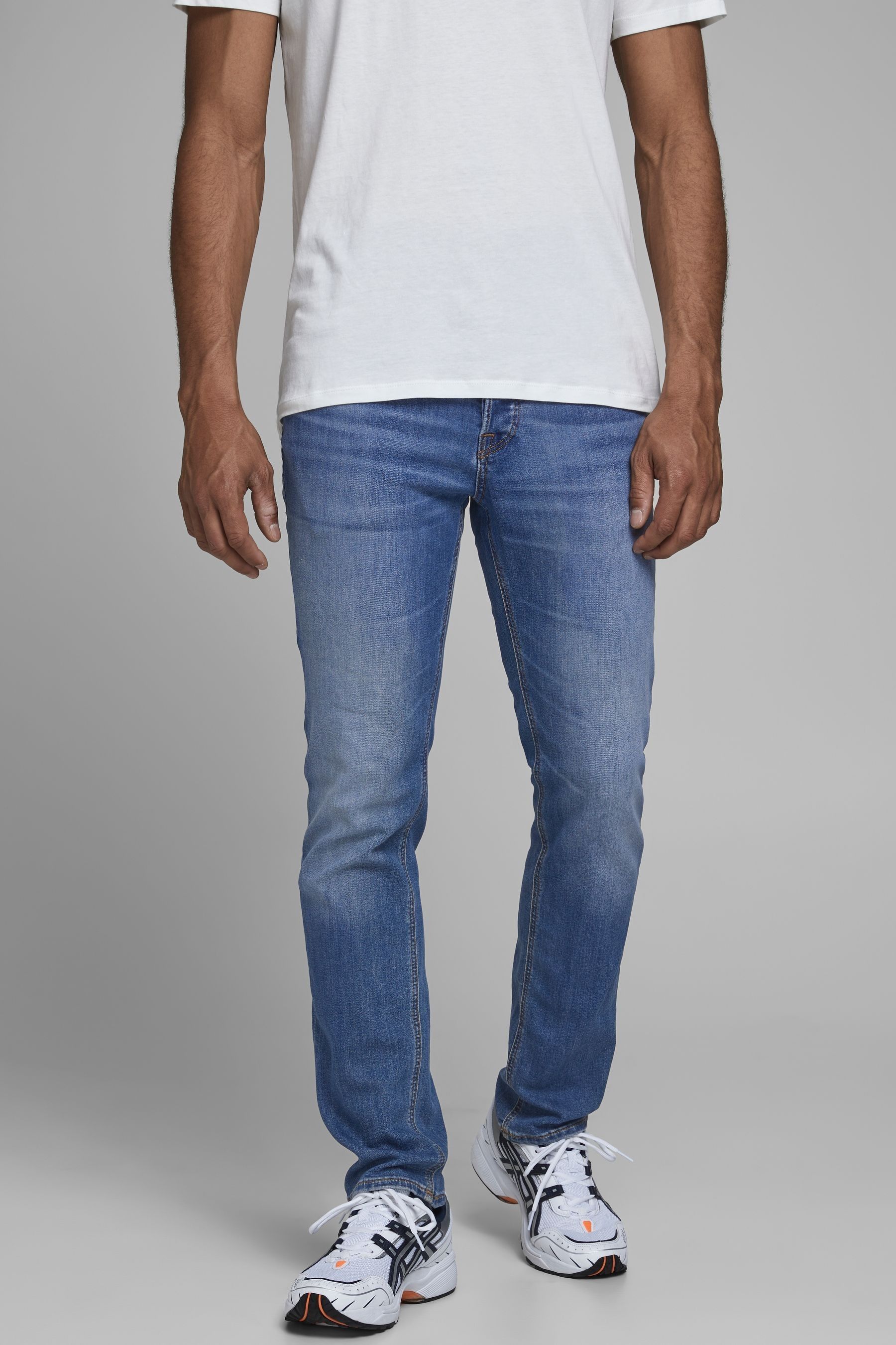 Jack Jones Light Blue Glen Slim Tapered Jeans