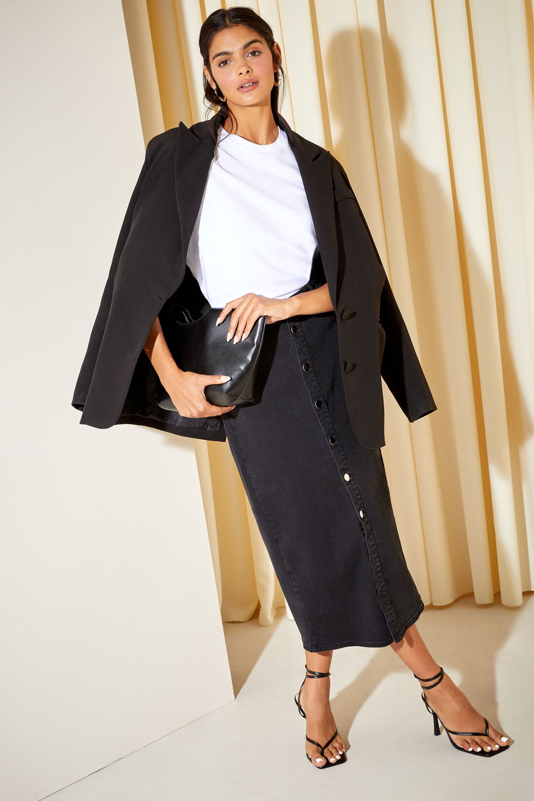 Button midi skirt victoria secret top