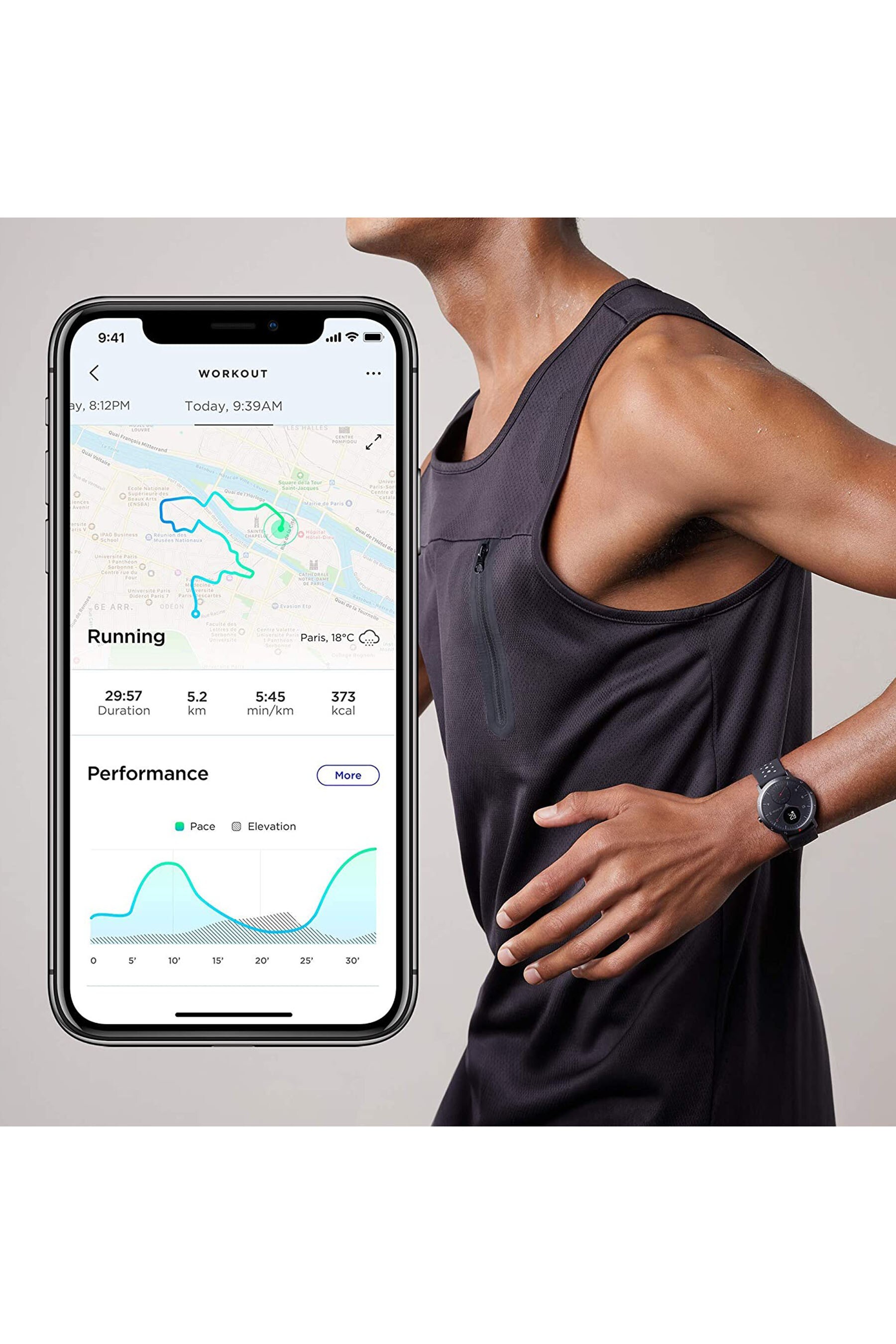 Multi sport top hybrid smartwatch