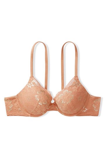 Victoria's Secret Bronze Gold Orange Victoria's Secret Push Up Perfect  Shape Bra