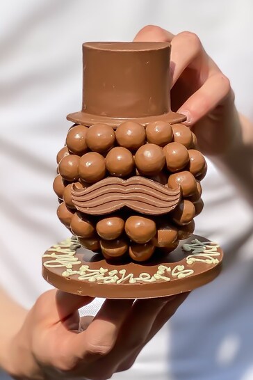 Personalised Malteser Head with Hat and Moustache by Sweet Trees