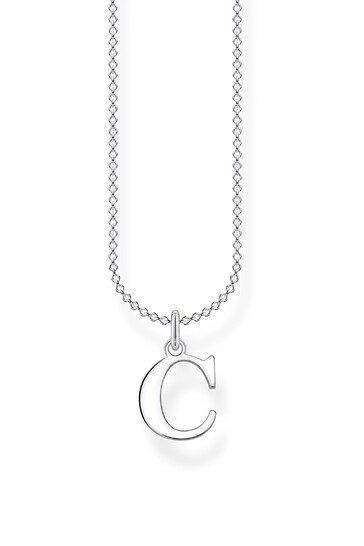 Thomas Sabo Silver Letter 'C' Pendant And Chain