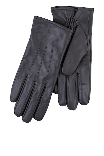 Totes Grey 3 Point Smartouch Leather Glove