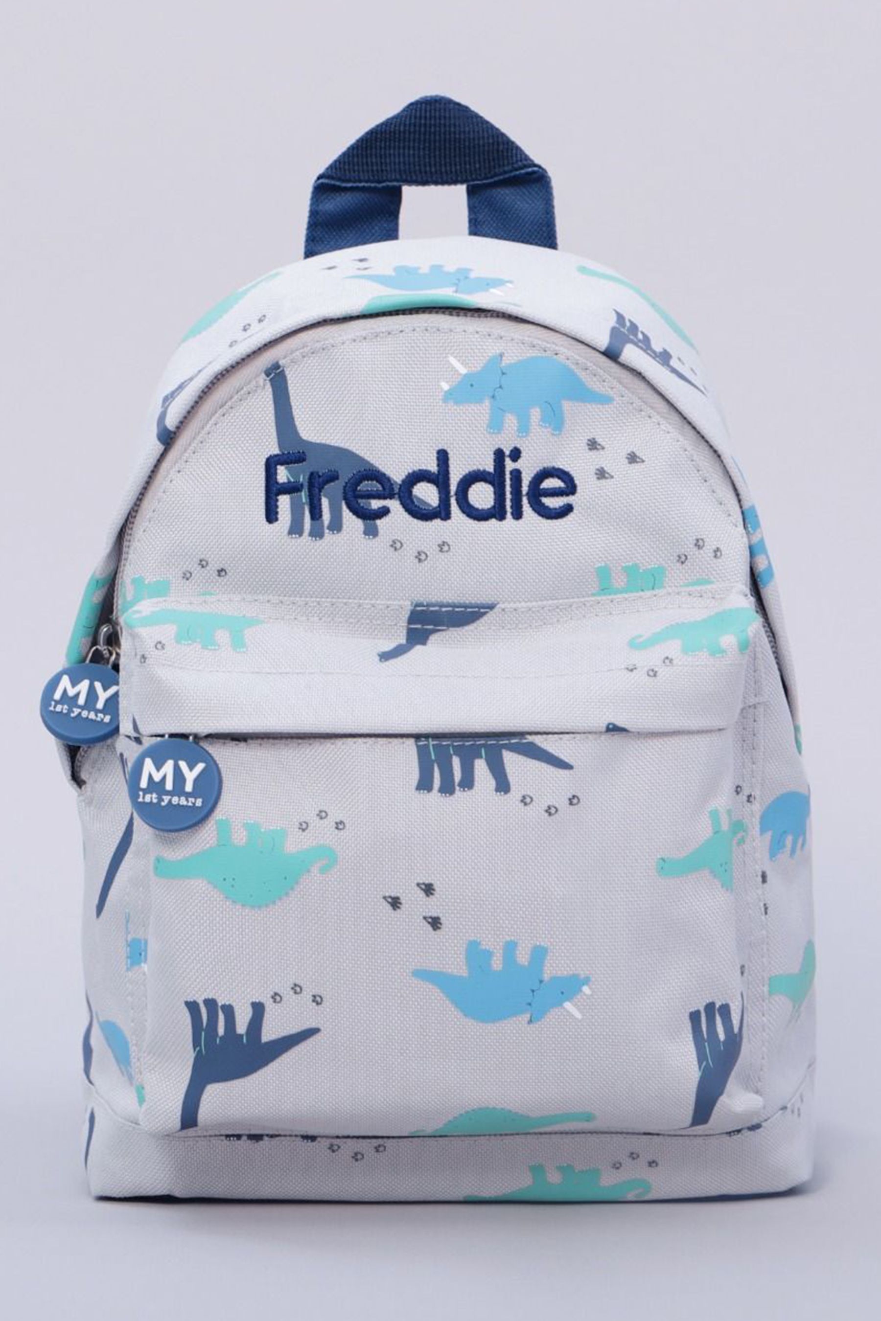 Personalised Dinosaur Print Mini Backpack by My 1st Years