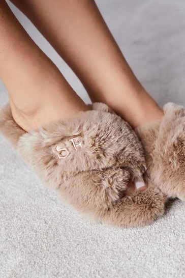 Personalised Fluffy Slippers by HA Design