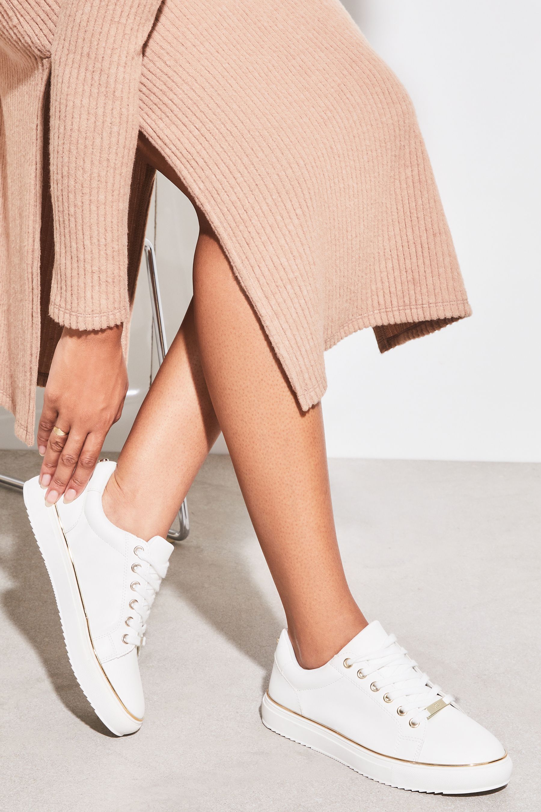 Ladies white trainers next online