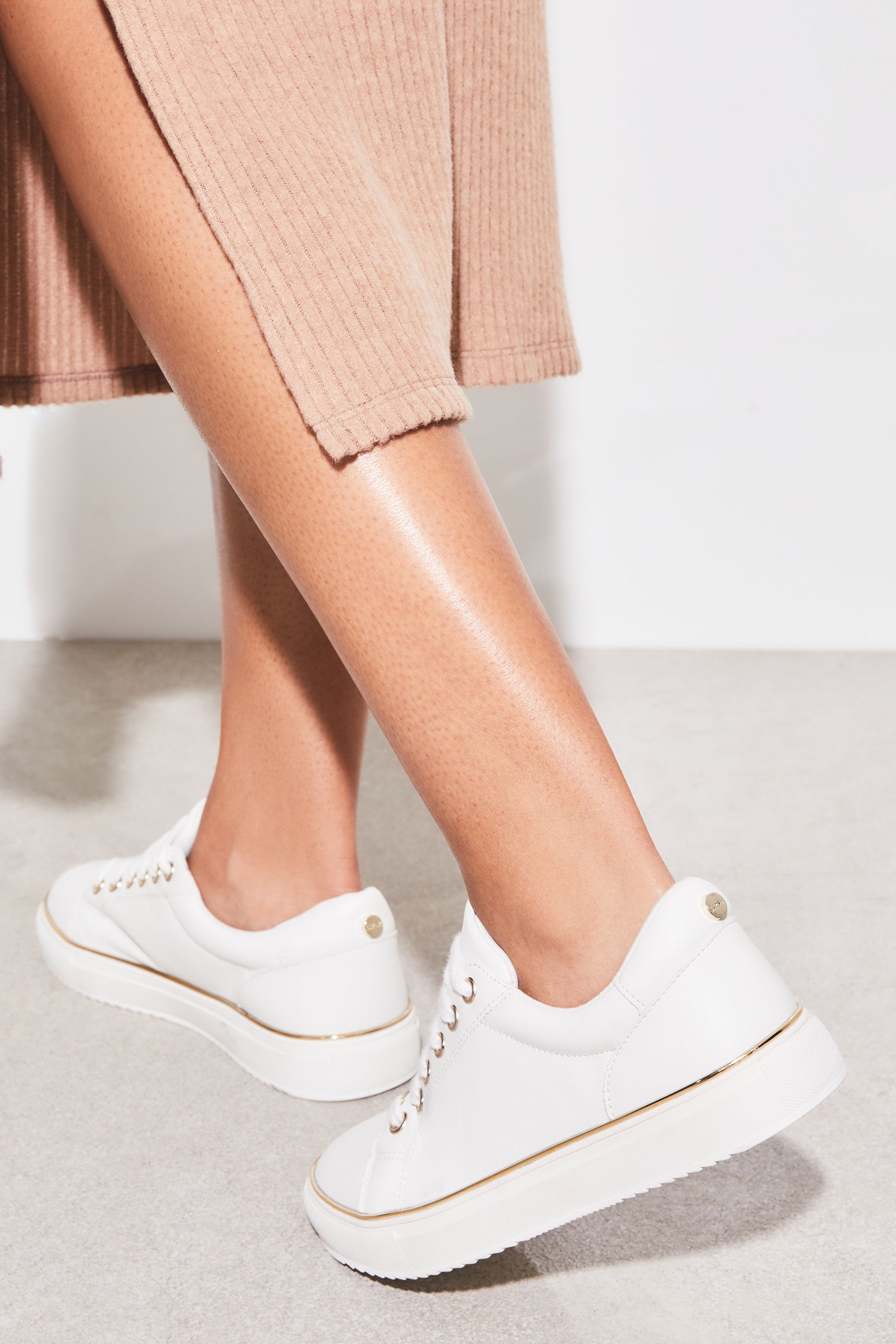 Womens white lace up trainers shop