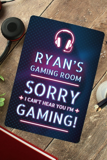 Personalised I'm Gaming Metal Sign by PMC