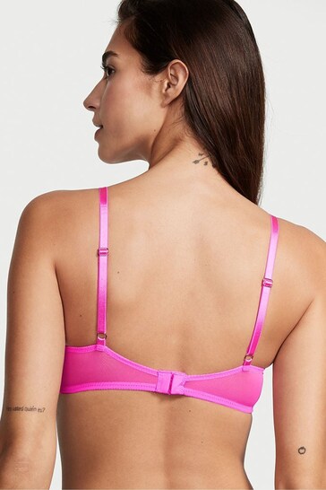 Victoria's Secret Pink Berry Push Up Lightly Lined Lace Demi Bra