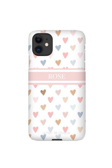 Personalised Cute Heart Phone Case by Koko Blossom