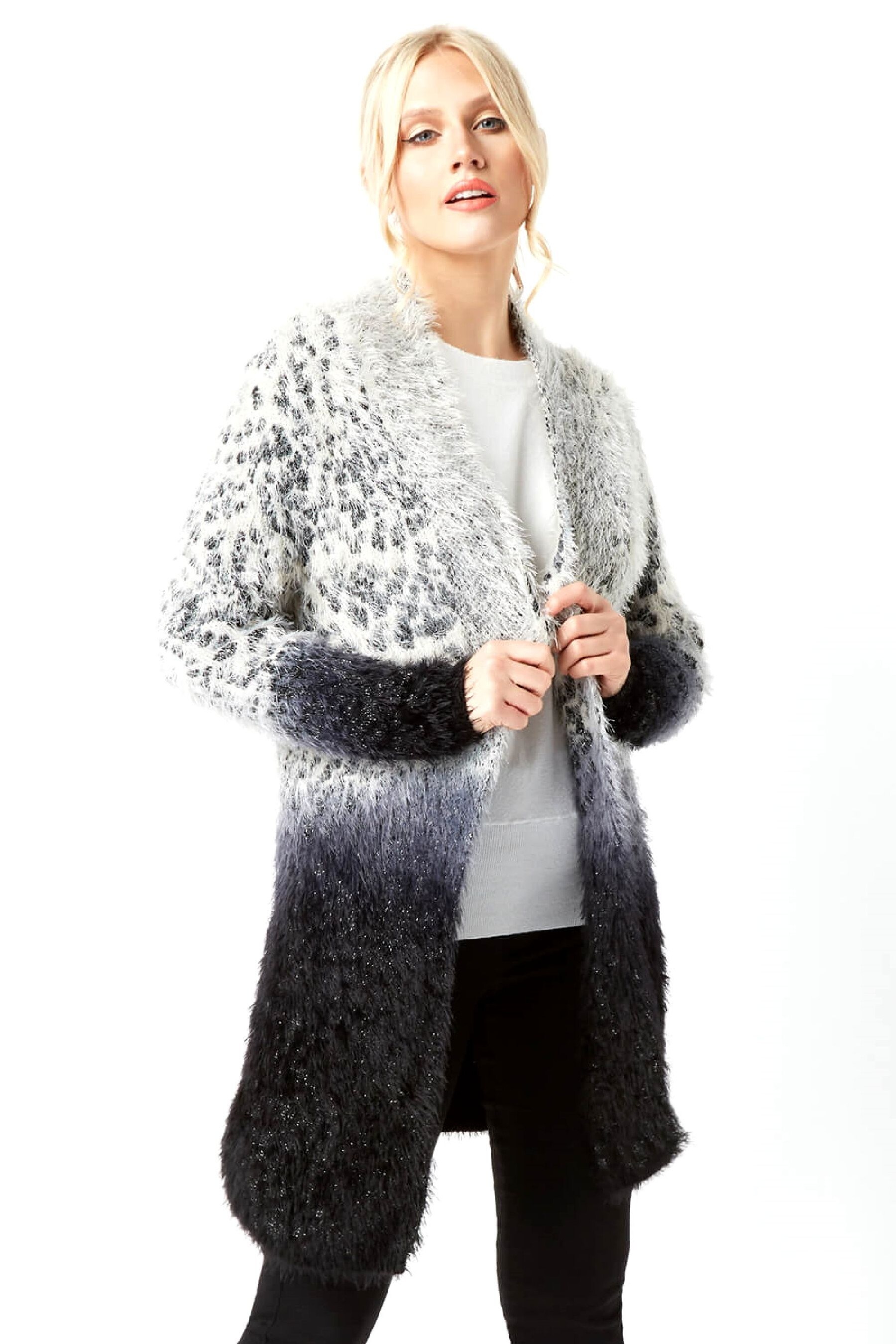 Buy Roman Fluffy Animal Print Longline 
