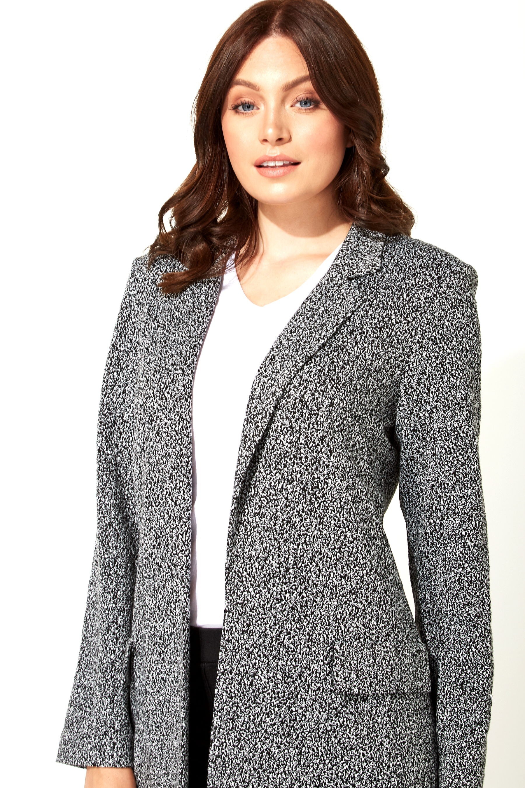 Buy Roman Grey Longline Textured Jersey Blazer from the Next UK