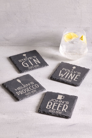 Personalised Slate Drink Coaster by Loveabode
