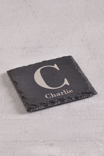 Personalised Initial Slate Coaster by Loveabode