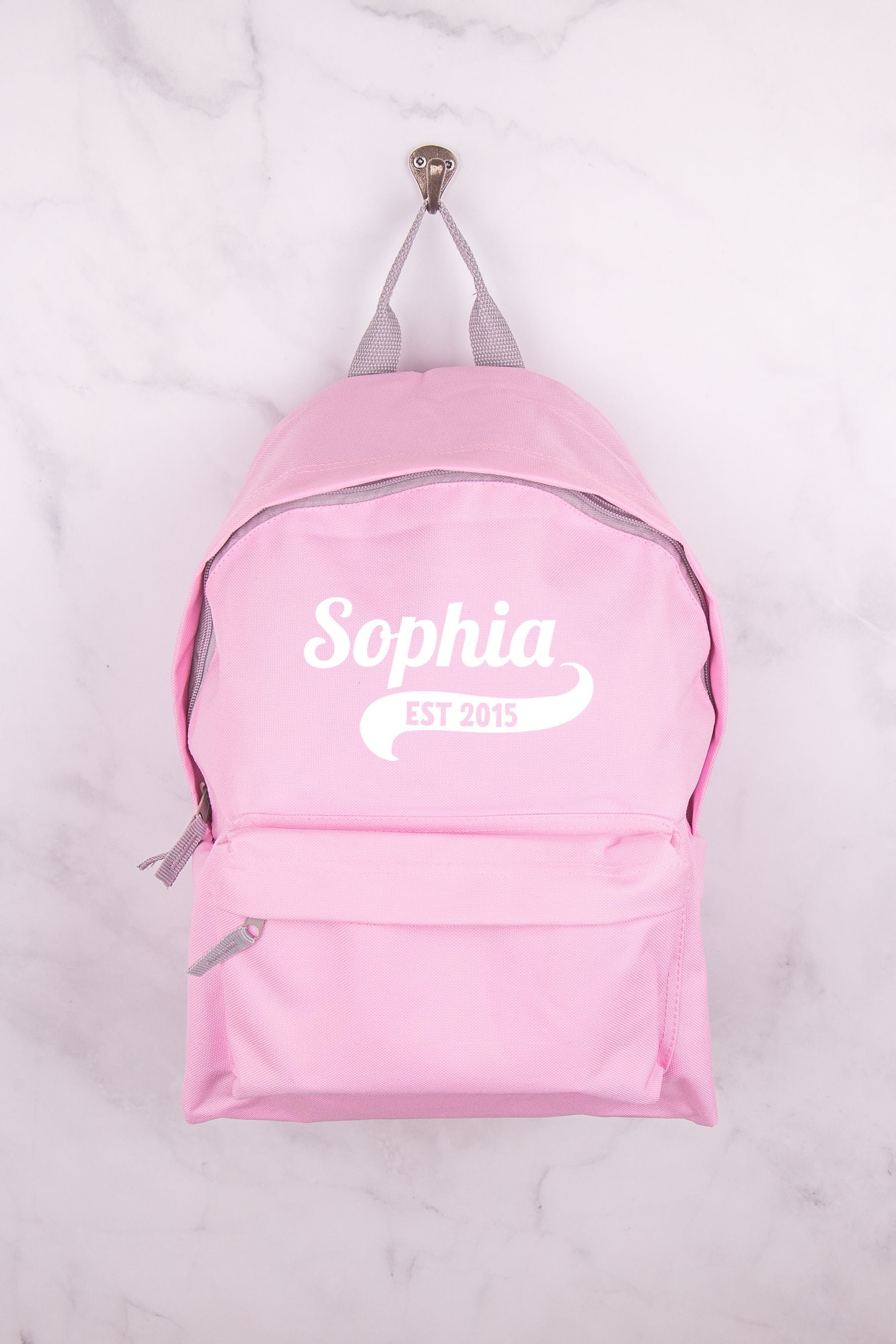 Personalised Light Pink Backpack by Loveabode