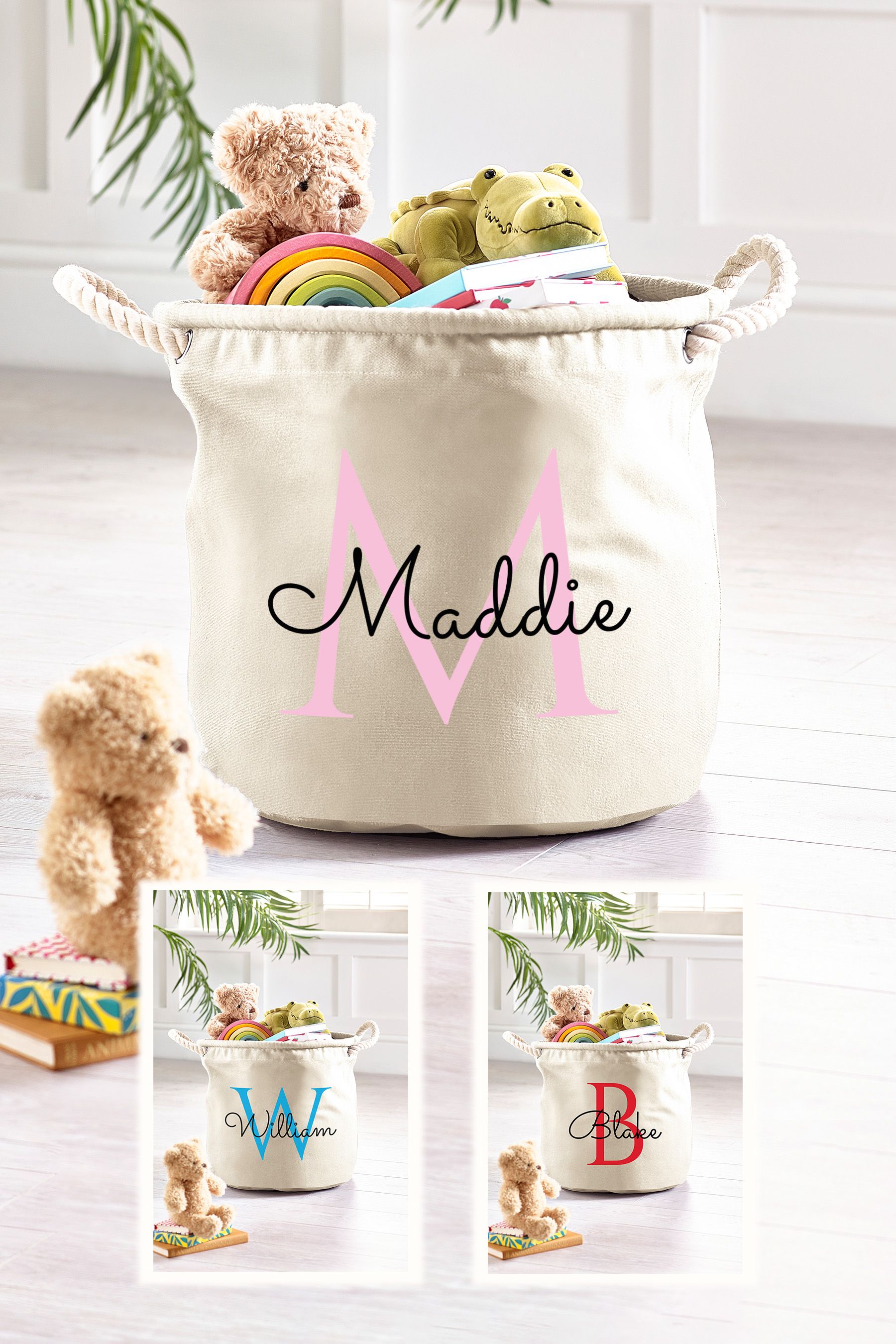 Personalised toy basket deals