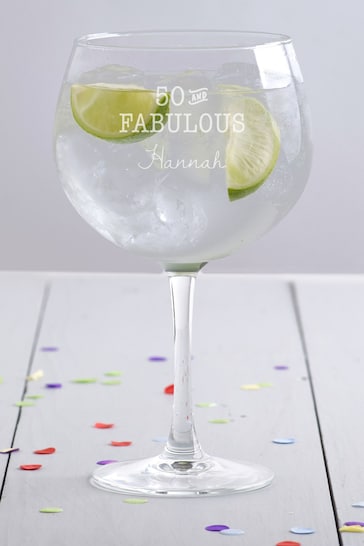 Personalised Fabulous Gin Balloon Glass By Loveabode